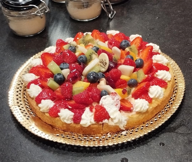 La stupenda crostata di frutta per festeggiare il compleanno di Martina.